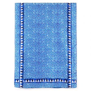 Pañuelo Foulard de Seda Azul, Alcazaba Mujer y Hombre 180 x 65 - Imagen 3