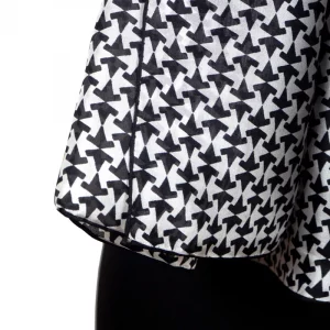 Fular Pañuelo 100% Seda Natural, Blanco y Negro, Asward 180 x 65 - Imagen 4