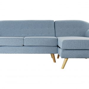 Sofá Chaise Longue Rubberwood 3 Plazas Poliéster PP, estilo Moderno Scandy - Imagen 7