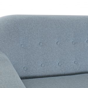 Sofá Chaise Longue Rubberwood 3 Plazas Poliéster PP, estilo Moderno Scandy - Imagen 13