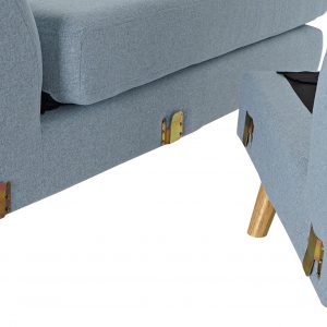 Sofá Chaise Longue Rubberwood 3 Plazas Poliéster PP, estilo Moderno Scandy - Imagen 27