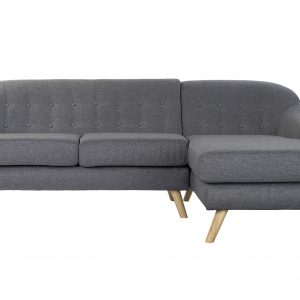 Sofá Chaise Longue Rubberwood 3 Plazas Poliéster PP, estilo Moderno Scandy - Imagen 6