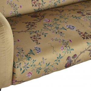 Sofá Poliester y Metal, Amarillo estampado Flores estilo Shabby Chic - Imagen 3