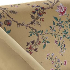 Sofá Poliester y Metal, Amarillo estampado Flores estilo Shabby Chic - Imagen 2