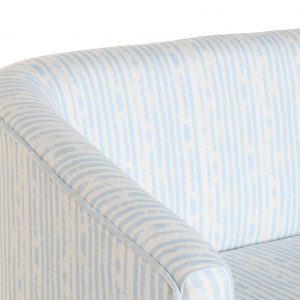 Sofá Poliéster Metal, estilo Mediterráneo, Azul Celeste Rayas - Imagen 3