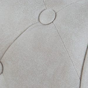 Sofá 2 Plazas Poliéster Madera, estilo clásico Chesterfield, Color Blanco - Imagen 5