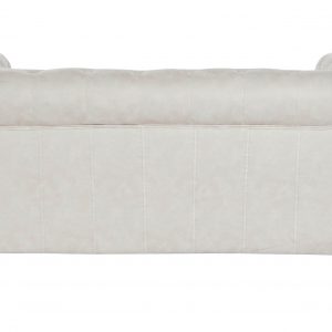 Sofá 2 Plazas Poliéster Madera, estilo clásico Chesterfield, Color Blanco - Imagen 7