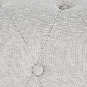 Sofá 3 Plazas Poliéster Madera, estilo clásico Chesterfield, Color Crema - Imagen 6