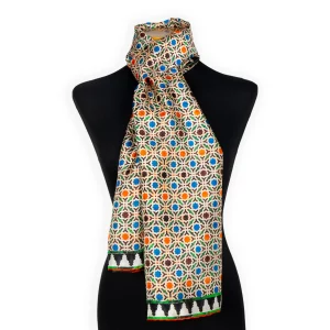 Pañuelo Fular de Seda, Estampado Geométrico Nazari 180 x 65 - Imagen 2