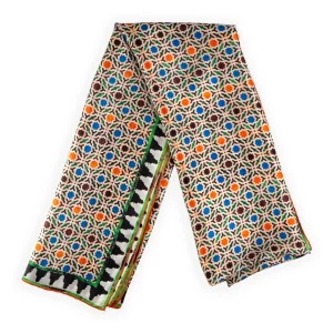 Pañuelo Fular de Seda, Estampado Geométrico Nazari 180 x 65 - Imagen 1