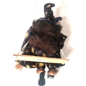 Bruja de la Suerte, Figura Muñeco Colgante de decoración, con escoba - Imagen 14