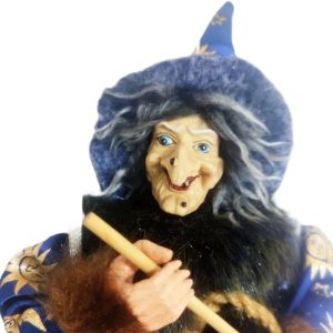 Bruja de la Suerte, Figura Muñeco Colgante de decoración, con escoba - Imagen 7