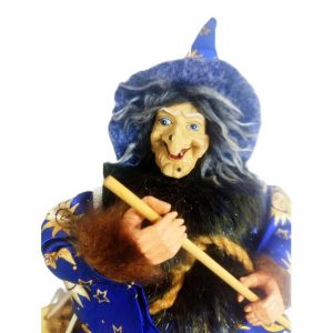 Bruja de la Suerte, Figura Muñeco Colgante de decoración, con escoba - Imagen 10