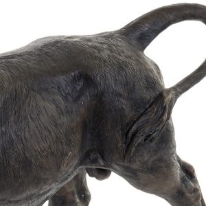 Figura Resina Toro, Gris Oscuro, Acabado Envejecido, Altura 29cm - Imagen 3