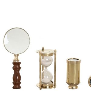 Catalejo Set 6 Laton Sheesham, Marrón Dorado, Estilo Vintage - Imagen 3