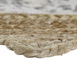 Alfombra de Yute, Natural, Diseño Patchwork, Estilo Boho - Imagen 4