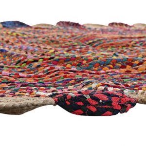 Alfombra de Algodón y Yute, Natural, Ambiente Indio, Diseño Rustico - Imagen 4