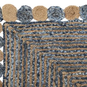 Alfombra de Algodón y Yute, Multicolor, Ambiente Indio, Diseño Rustico - Imagen 3