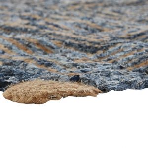 Alfombra de Algodón y Yute, Multicolor, Ambiente Indio, Diseño Rustico - Imagen 4