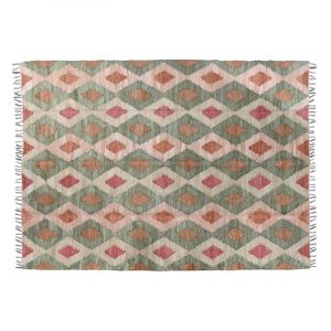 Alfombra de Algodón, Rombos, Multicolores, Estilo Urban Chic - Imagen 1