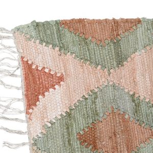 Alfombra de Algodón, Rombos, Multicolores, Estilo Urban Chic - Imagen 3