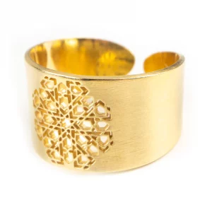 Anillo Plata & Oro, Ajustable, Arte Árabe Islámico Ándalus - Imagen 1
