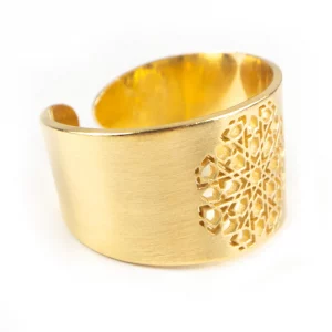 Anillo Plata & Oro, Ajustable, Arte Árabe Islámico Ándalus - Imagen 3