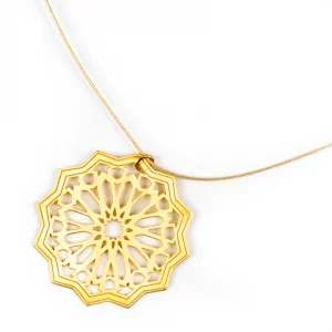 Collar Detalles Al-Ándalus, Bañado Oro, Geometrías Estilo Al-Ándalus - Imagen 1