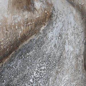 Cuadro Lienzo, Árbol Pintado a Mano, Gris Dorado, Ambiente Cottage 100 x 3,5 x 150 - Imagen 3