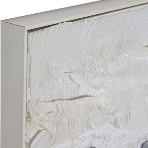 Cuadro Lienzo, Playa Pintado a Mano, Beige y Blanco, Acabado 3D, 150 x 4,5 x 100 - Imagen 3