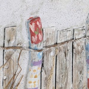 Cuadro Lienzo, Playa Pintado a Mano, Beige y Blanco, Acabado 3D, 150 x 4,5 x 100 - Imagen 2