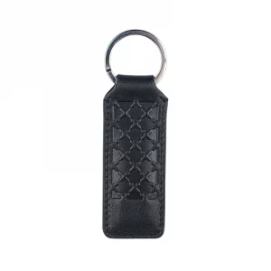 Juego Cartera y Llavero, Piel Fina Marrón - Negro, Patrón Relieve Clásico - Imagen 13