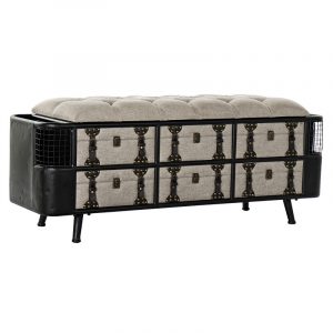 Descalzadora, Metal Poliéster, Color Beige y Negro, Diseño Vintage Retro - Imagen 1