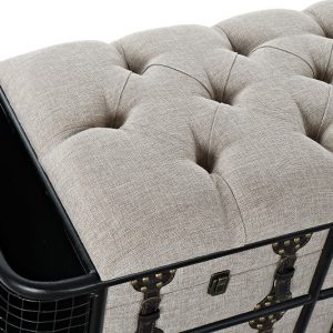 Descalzadora, Metal Poliéster, Color Beige y Negro, Diseño Vintage Retro - Imagen 3