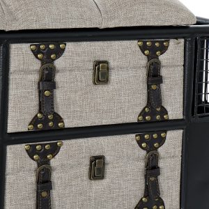 Descalzadora, Metal Poliéster, Color Beige y Negro, Diseño Vintage Retro - Imagen 4