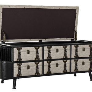 Descalzadora, Metal Poliéster, Color Beige y Negro, Diseño Vintage Retro - Imagen 2