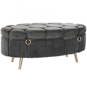 Descalzadora, Reposapiés, Baúl, Color Beige o Gris, Diseño Scandi Nórdico - Imagen 12