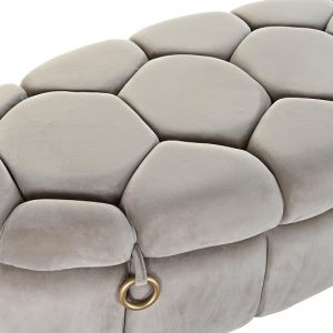 Descalzadora, Reposapiés, Baúl, Color Beige o Gris, Diseño Scandi Nórdico - Imagen 3