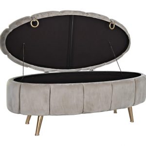 Descalzadora, Reposapiés, Baúl, Color Beige o Gris, Diseño Scandi Nórdico - Imagen 7