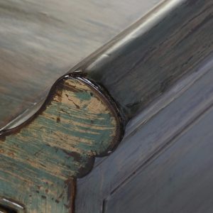 Descalzador, Pie de Cama, Banquete, Madera Olmo Tallado, 4 Cajones - Imagen 4