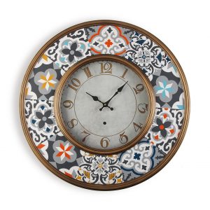 Reloj de Pared, Redondo, Decorativo, Multicolor, Metal Estilo Vintage Retro - Imagen 1