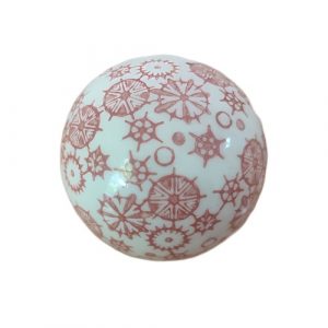 3 Bolas Decorativas, Cerámica, Hogar Mesa, Color Blanco Marrón - Imagen 10