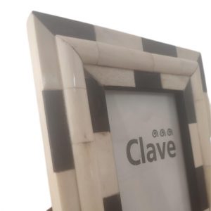 2 Portafotos Portaretratos Decoración, Madera Blanco y Negro - Imagen 5