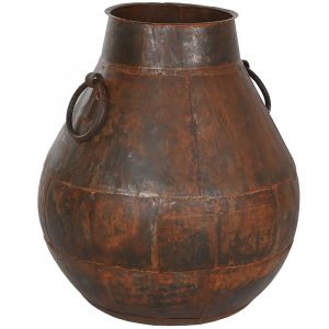 Anfora de Hierro, Acabado Oxido, color Marrón Oscuro - Imagen 3