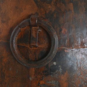 Ánfora, Jarrón alto Decoración, Hierro Acabado Óxido, color Marrón - Imagen 4