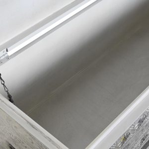 Baúl, Arcón Madera Mango Cerámica, Color Gris Multicolor, Diseño Envejecido - Imagen 4