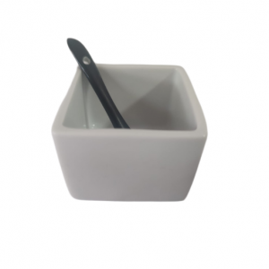 3 Mini Bowls, Salseras con Cucharillas, Porcelana - Imagen 3